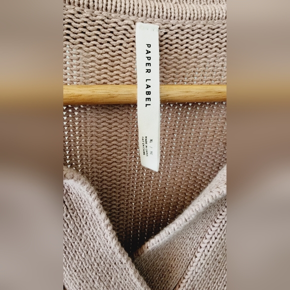 [XL] NWT Paper Label V-Neck Caspian Pullover Cotton Knit Sweater - Picture 5 of 10